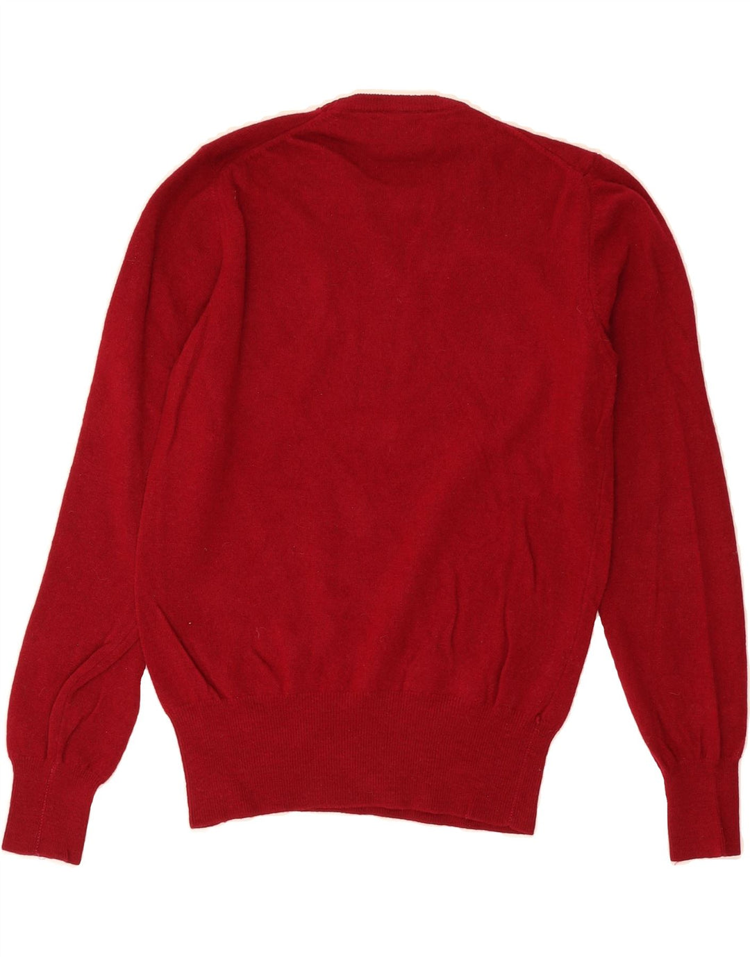 BENETTON Mens Crew Neck Jumper Sweater IT 52 Large Red Wool Vintage Benetton and Second-Hand Benetton from Messina Hembry 