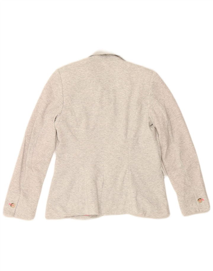 Joules Chaqueta tipo blazer con 1 botón para mujer UK 40 Small Grey Moteado Poliéster