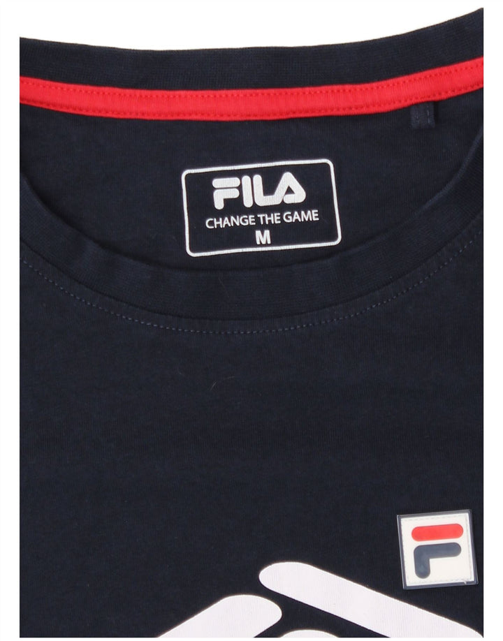 Fila Hombre Graphic Camiseta Top Medium Azul Marino