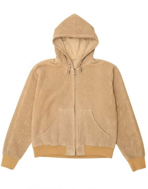 Chaqueta bomber con capucha para mujer Donna Pelle IT 42 Estampado animal beige medio