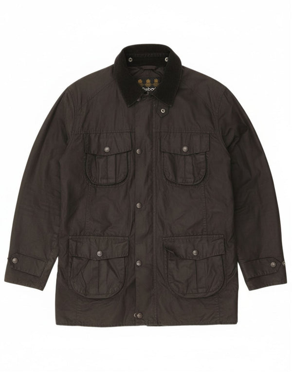 Barbour Chaqueta de algodón encerado para hombre Reino Unido 40 Grande Negro