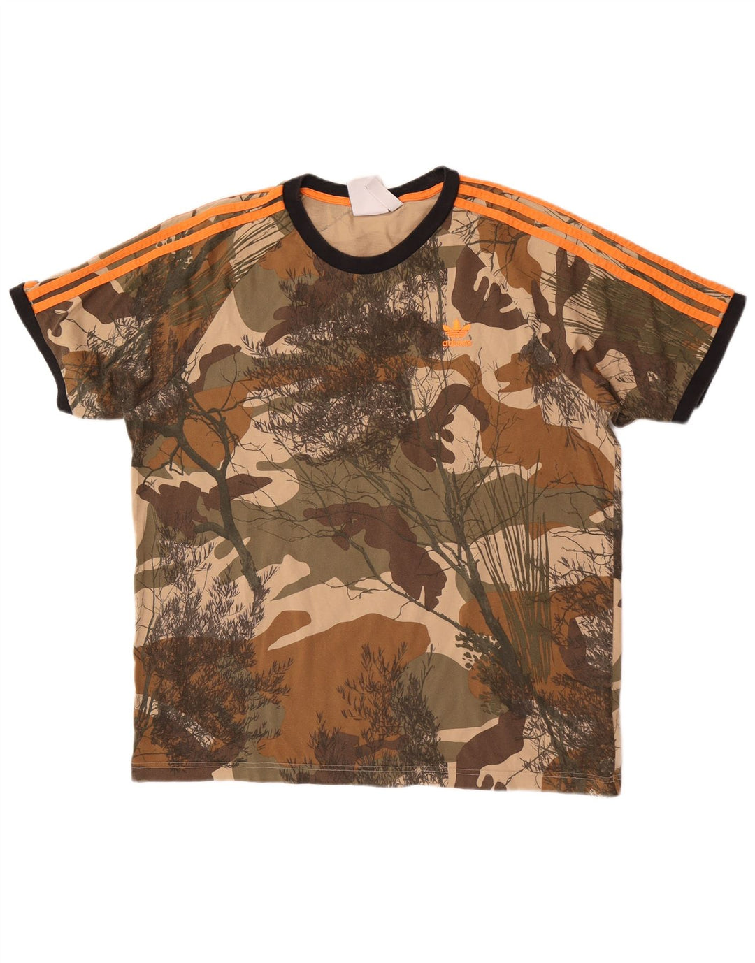 Adidas Hombre Camiseta Top Grande Multicolor Camuflaje Algodón