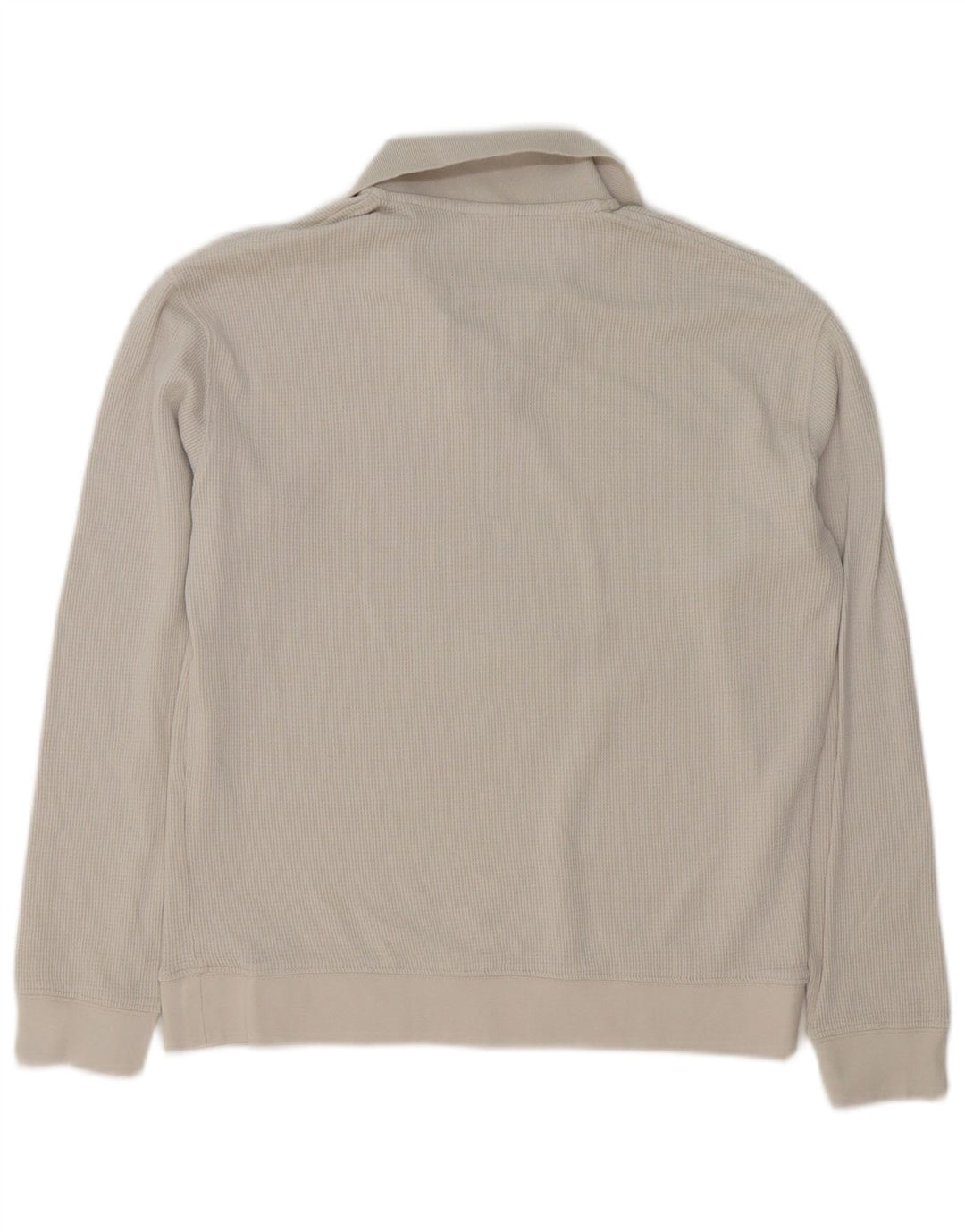 ZARA Hombre Polo Neck Jumper Sweater Small Gris Algodón