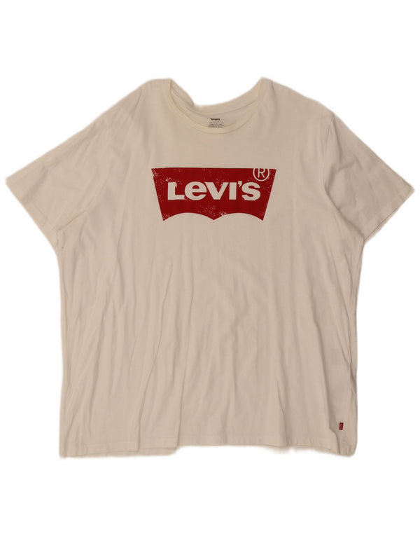 Levi's Camiseta gráfica para hombre Top 2XL Algodón blanco