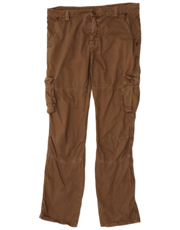 Pantalón cargo recto Mac para hombre W40 L38 Algodón marrón