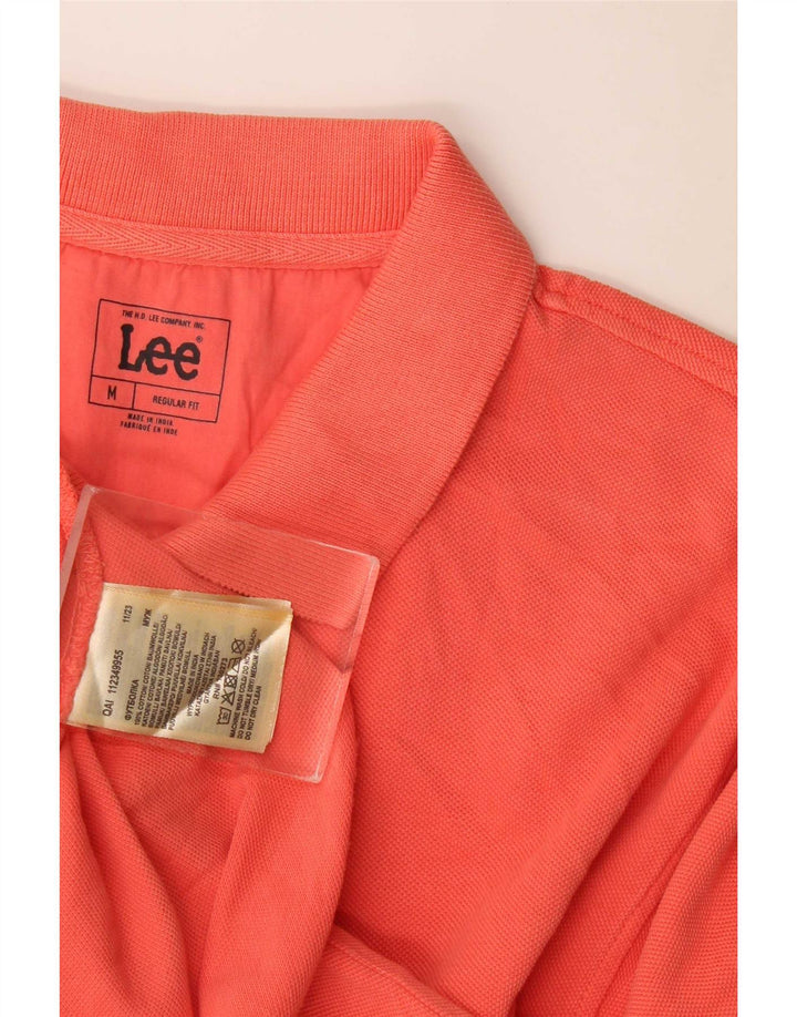 Polo Lee De Corte Regular Para Hombre De Algodón Naranja Medio