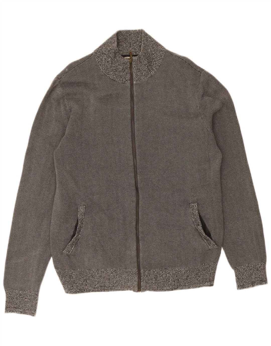 Cárdigan para hombre de algodón gris medio de White Stuff