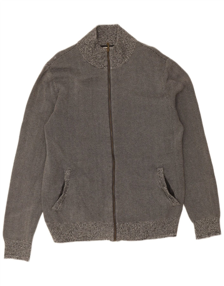 Cárdigan para hombre de algodón gris medio de White Stuff