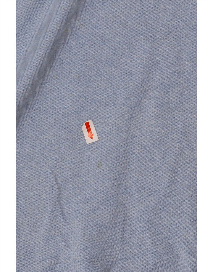 JACK & JONES Jersey con cuello en V para hombre, talla grande, acrílico azul