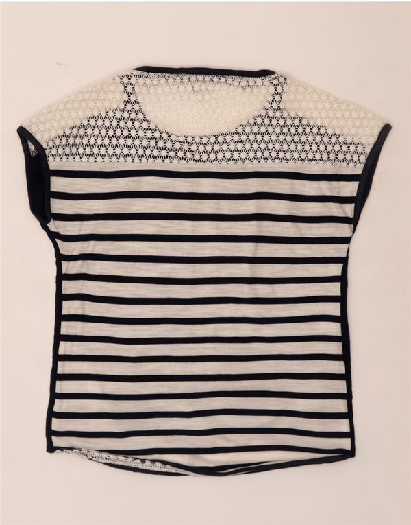 Tommy Hilfiger Blusa para mujer UK 6 XS Azul marino Colorblock Viscosa