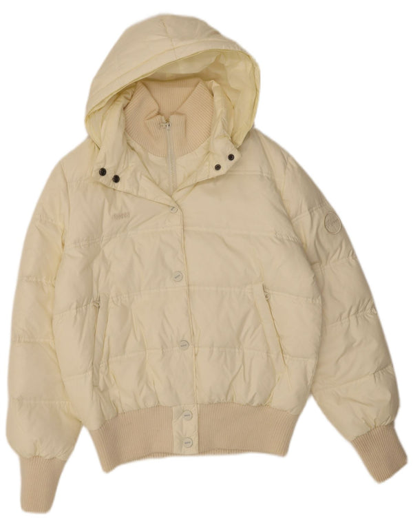 KOCCA Chaqueta acolchada con capucha para mujer UK 18 XL Poliamida blanco roto