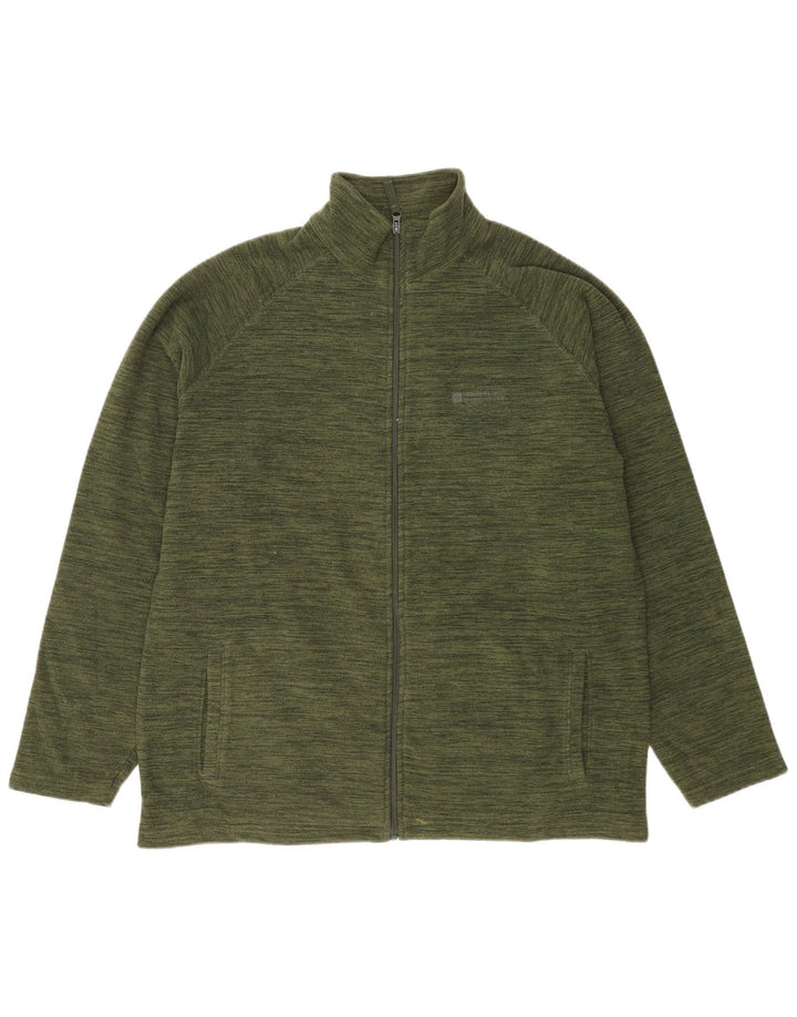 Mountain Warehouse Chaqueta polar para hombre ES 42 XL Poliéster moteado verde