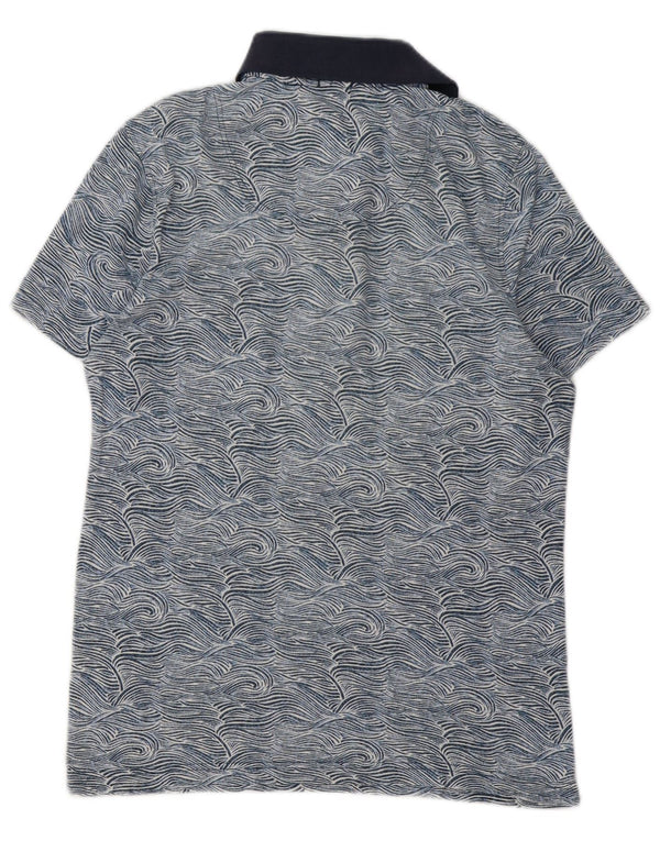 Abercrombie & Fitch Polo con estampado muscular abstracto azul medio