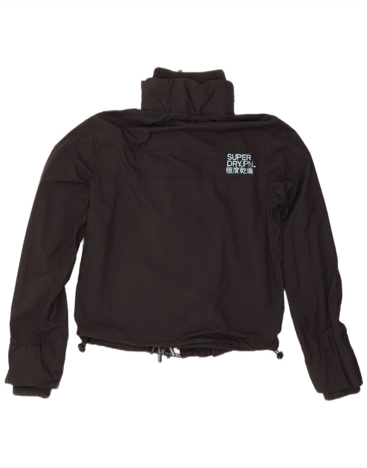 Superdry Chaqueta Lluvia Gráfica Mujer UK 44 Mediana Nylon Negro