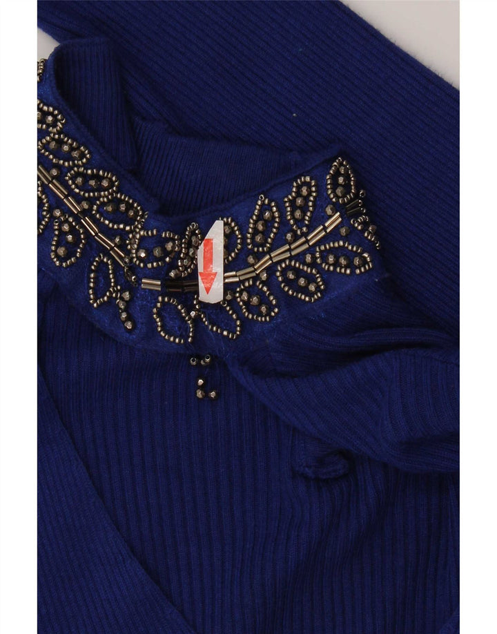 Top corto para mujer Oasis UK 8 Small Viscosa azul