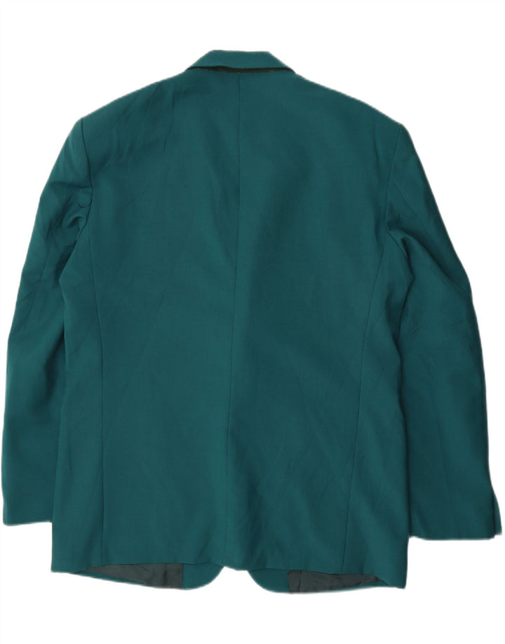 Vintage hombres 2 botones Blazer chaqueta IT 54 2XL lana azul