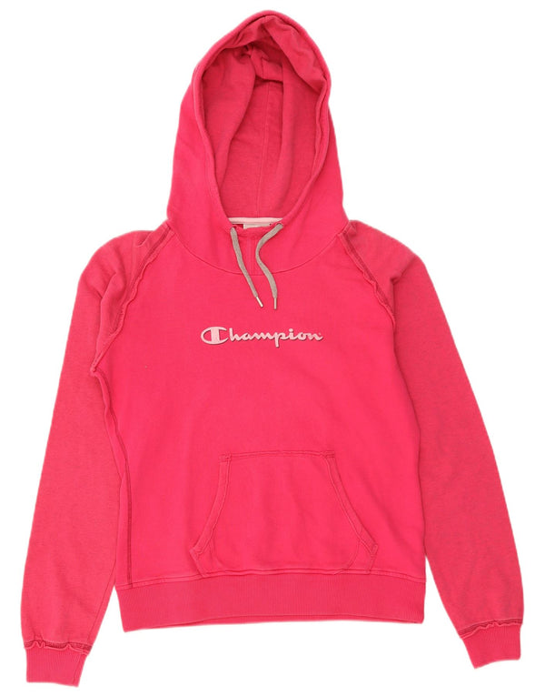 Champion Rochester Graphic Sudadera con capucha para mujer UK 16 Large Pink Cotton