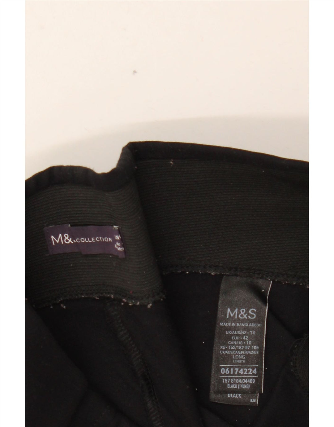 MARKS & SPENCER Leggings para mujer UK 44 Grande Viscosa negra