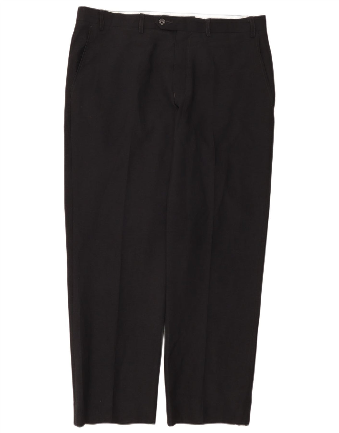 Marks & Spencer Pantalones de traje rectos a medida para hombre W36 L29 Azul marino