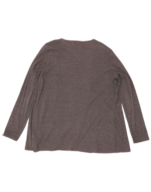 Marks & Spencer Suéter tipo cárdigan largo para mujer UK 44 Gris medio