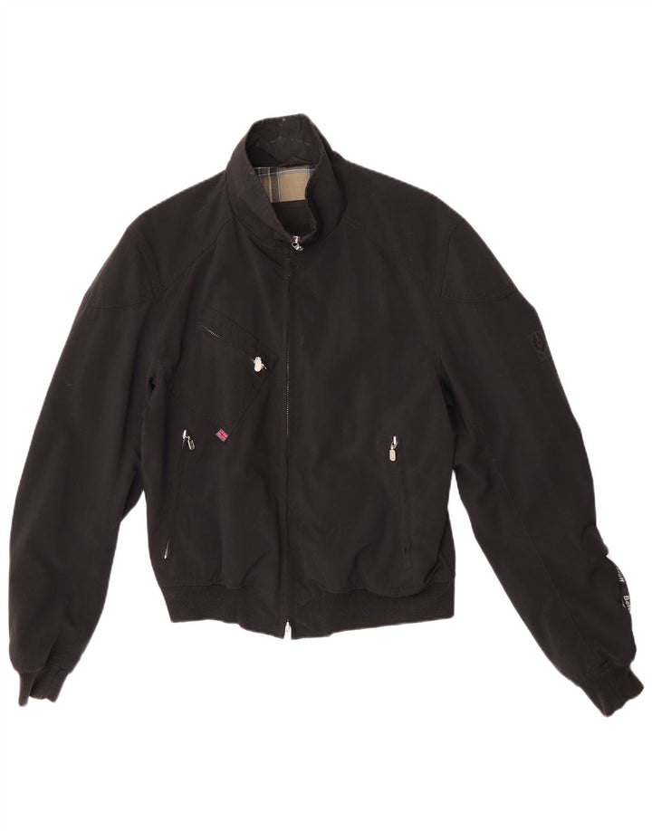 Belstaff Chaqueta Bomber para Hombre UK 38 Medium Black Nylon