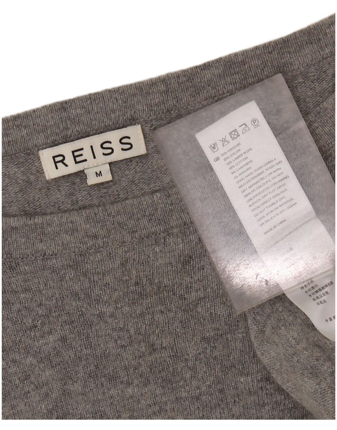 Jersey REISS para mujer con cuello barco UK 44 Viscosa gris medio
