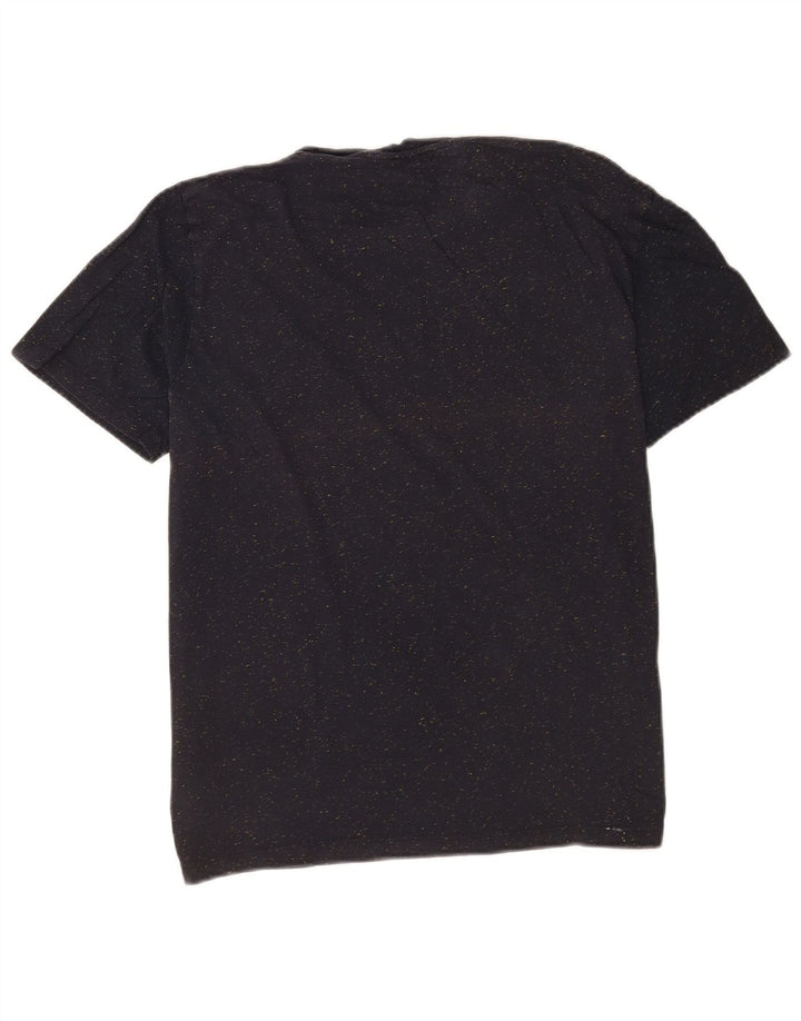 Cos Camiseta para hombre Top de algodón moteado azul marino mediano