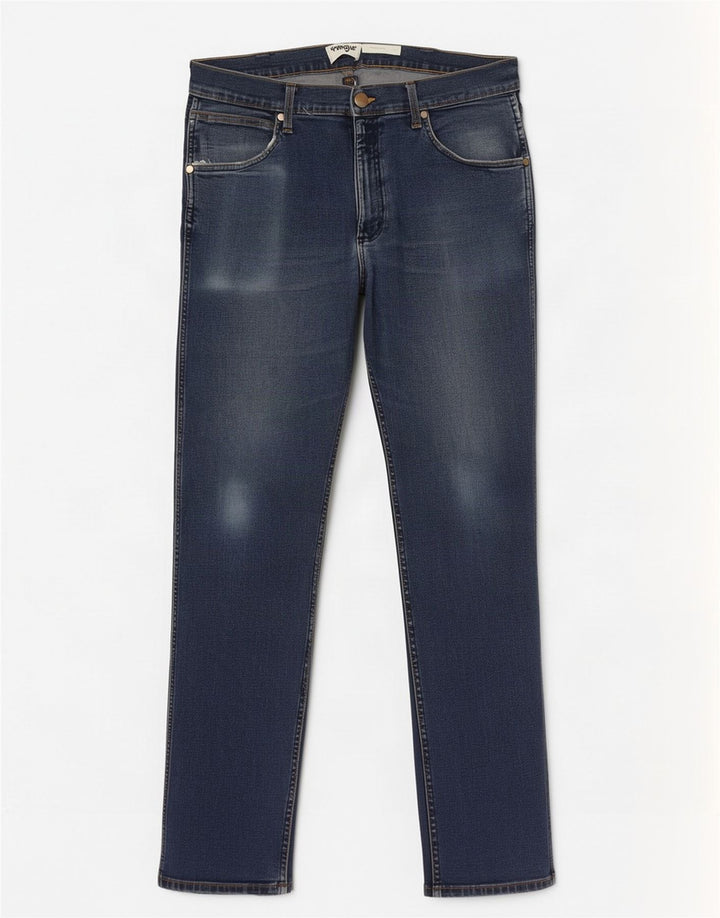Wrangler Vaqueros rectos de corte regular para hombre W34 L32 Algodón azul