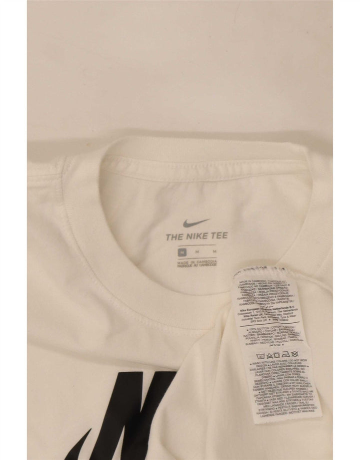 Nike - Camiseta gráfica para mujer, talla 40, algodón blanco mediano