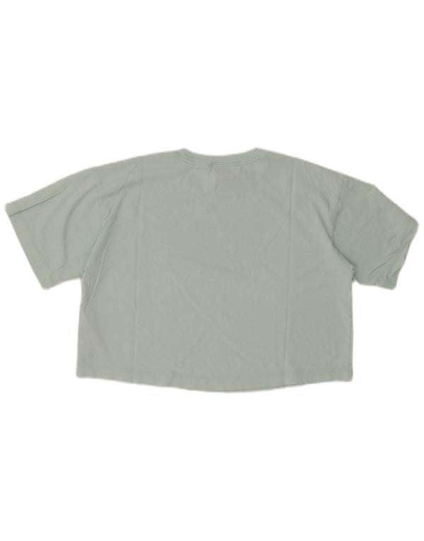 CHAMPION Camiseta corta con gráfico para mujer UK 40 Algodón turquesa mediano