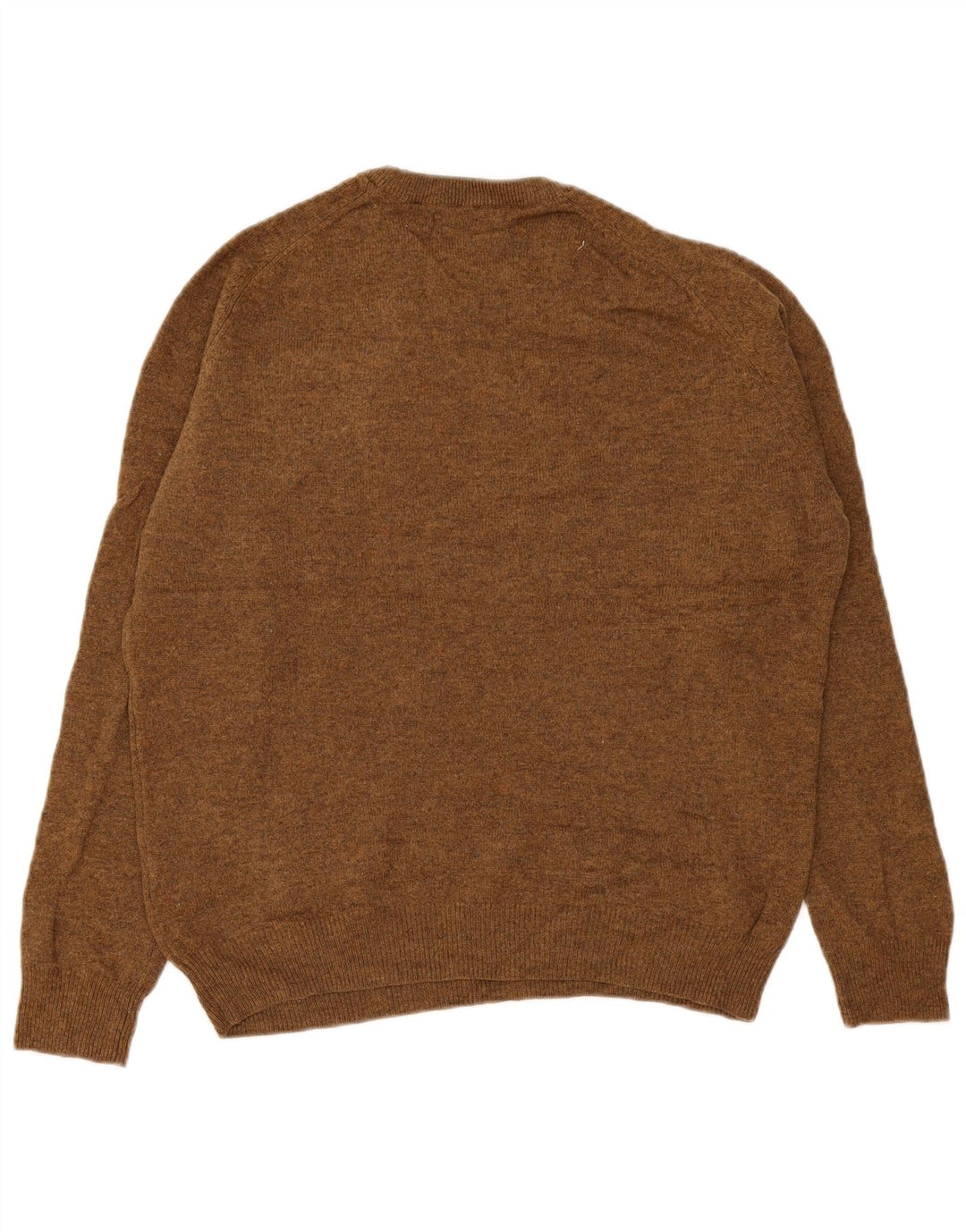 Marks & Spencer Jersey De Cuello Redondo Para Hombre De Lana De Cordero Marrón Medio