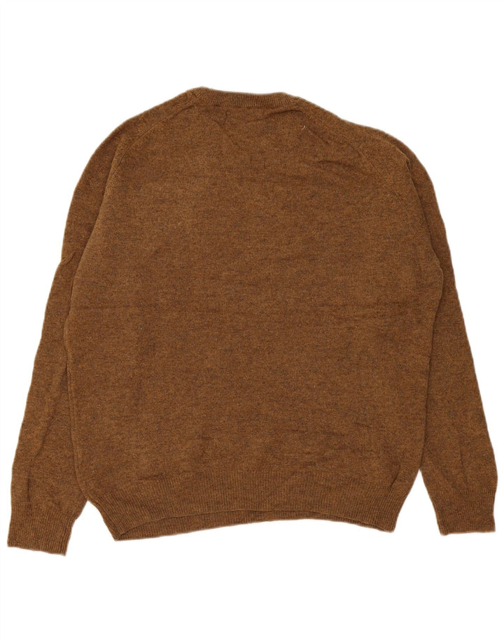 Marks & Spencer Jersey De Cuello Redondo Para Hombre De Lana De Cordero Marrón Medio