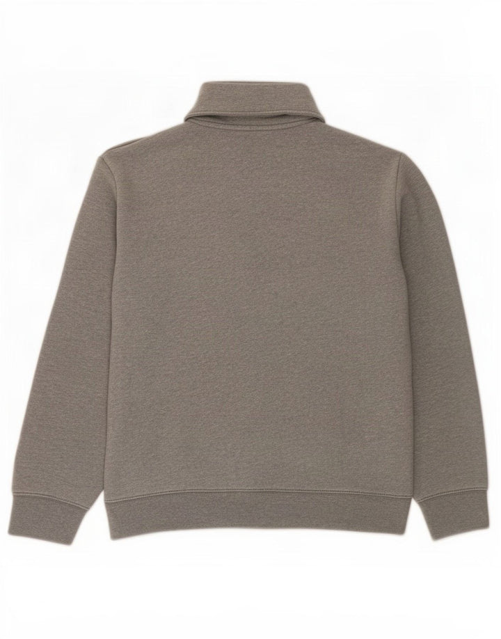 Marks & Spencer Sudadera con Cuello y Cremallera para Hombre Jersey pequeño de algodón Gris