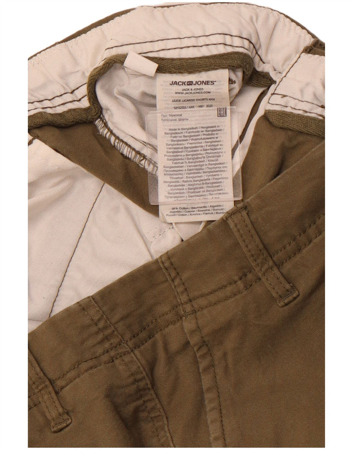 JACK & JONES Shorts cargo para hombre W32 Medium Khaki Cotton