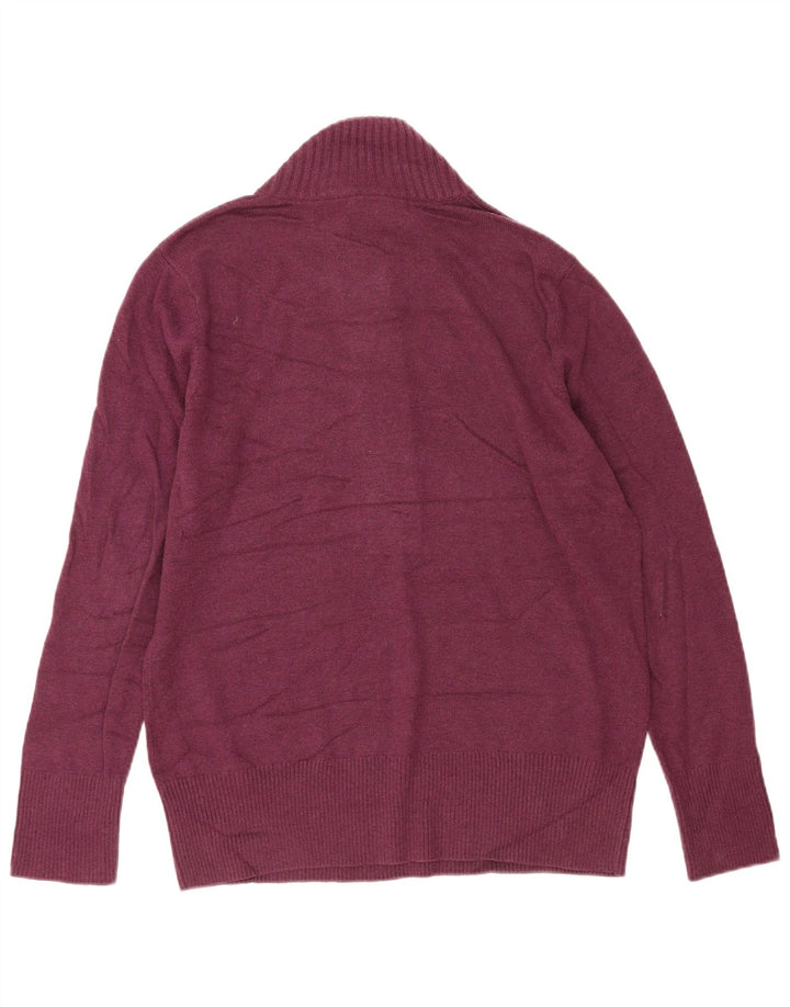 Eddie Bauer Jersey de cuello con botones para mujer XL Algodón burdeos