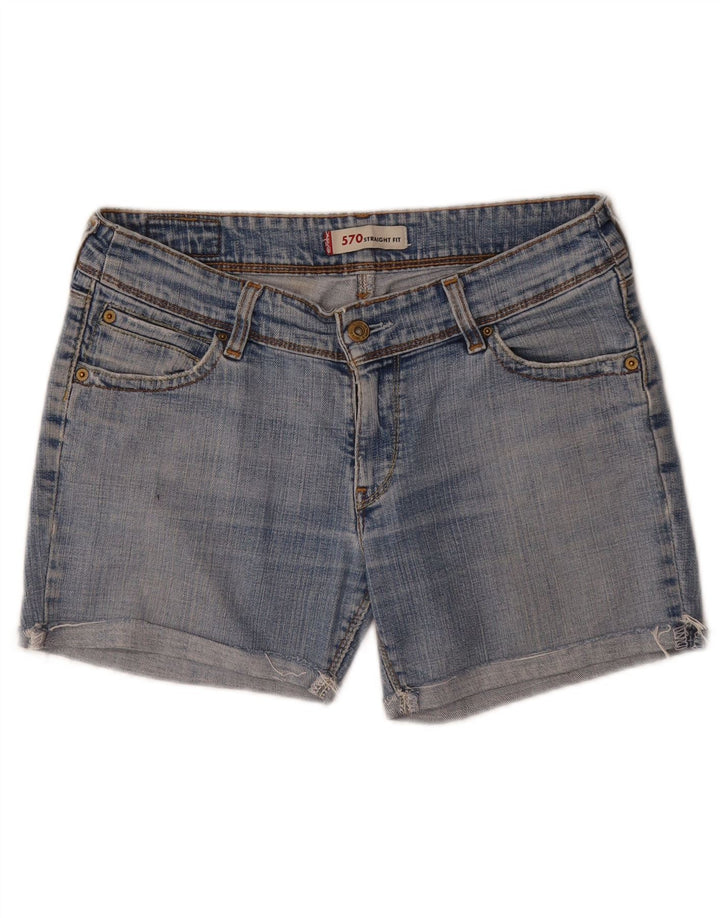 Levi's Mujer 570 Shorts De Mezclilla W32 Grande Algodón Azul