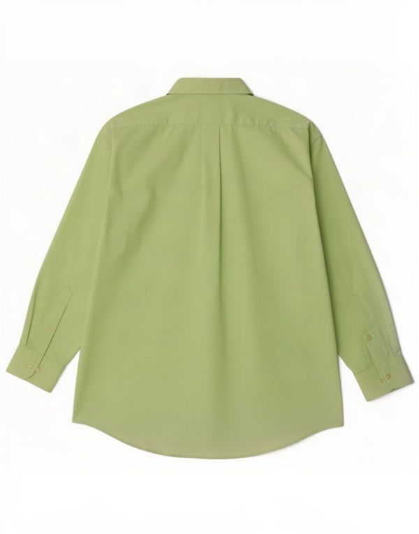 Chaps Camisa de ajuste regular para hombre, talla 16 1/2, algodón verde grande