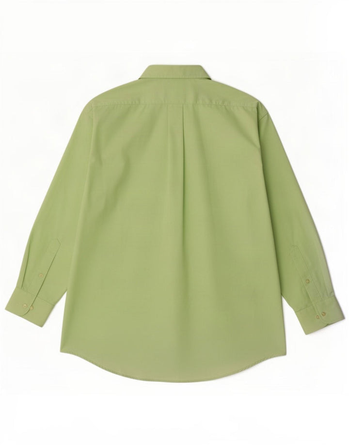 Chaps Camisa de ajuste regular para hombre, talla 16 1/2, algodón verde grande