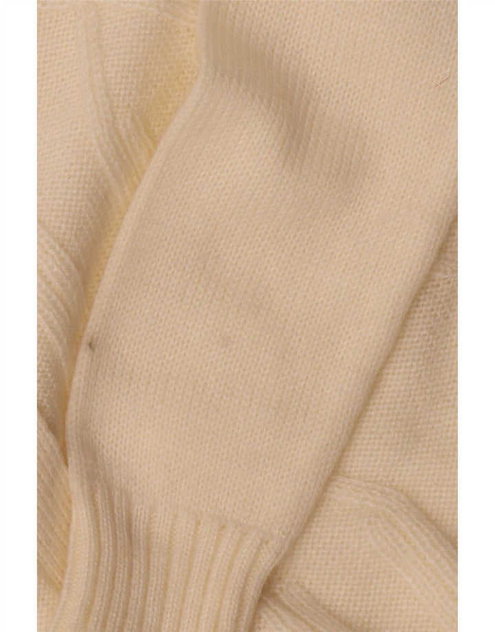 Vintage mujer Cardigan suéter Reino Unido 14 medio apagado blanco