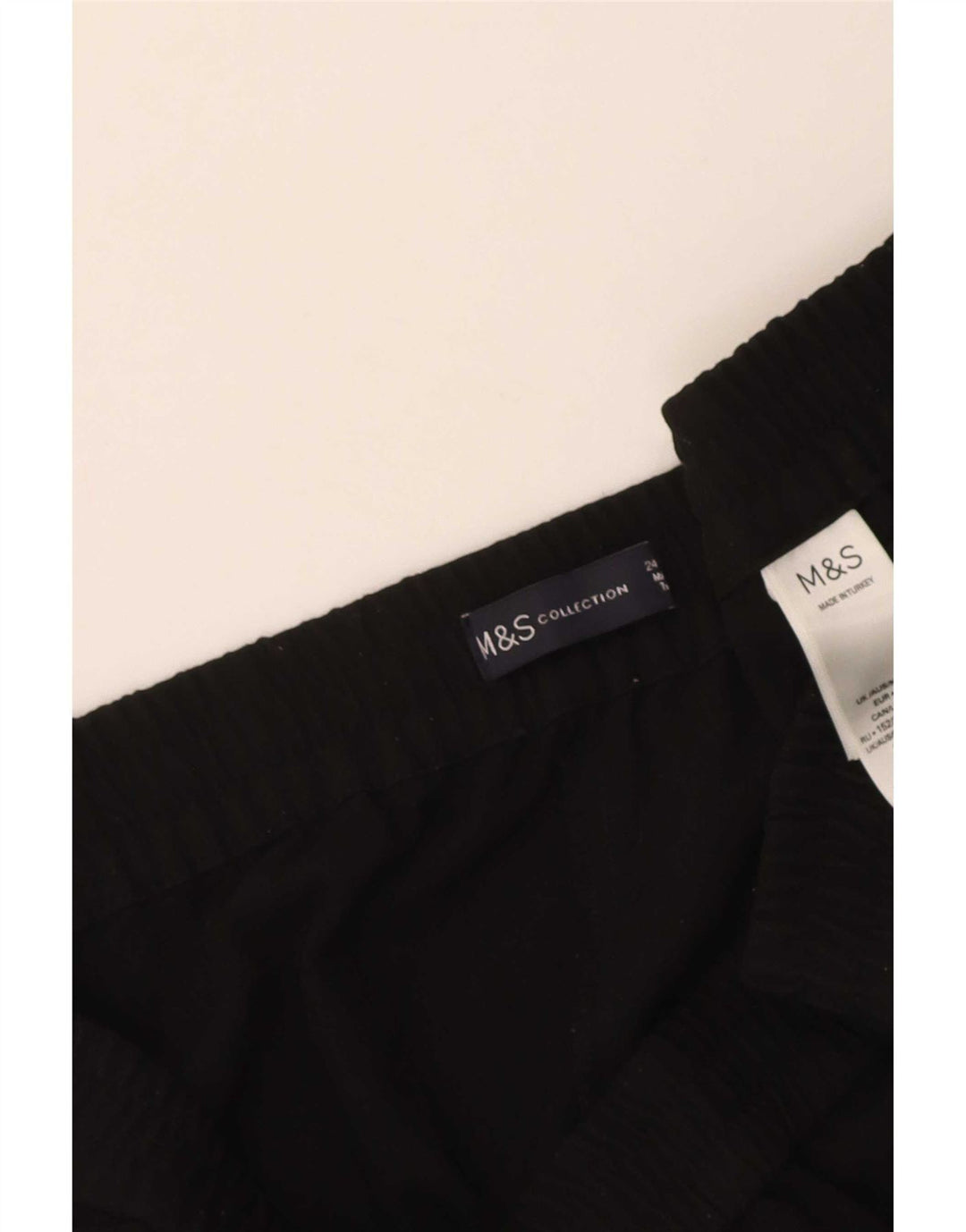 Marks & Spencer Pantalones de chándal cortos para mujer UK 24 4XL Poliéster negro
