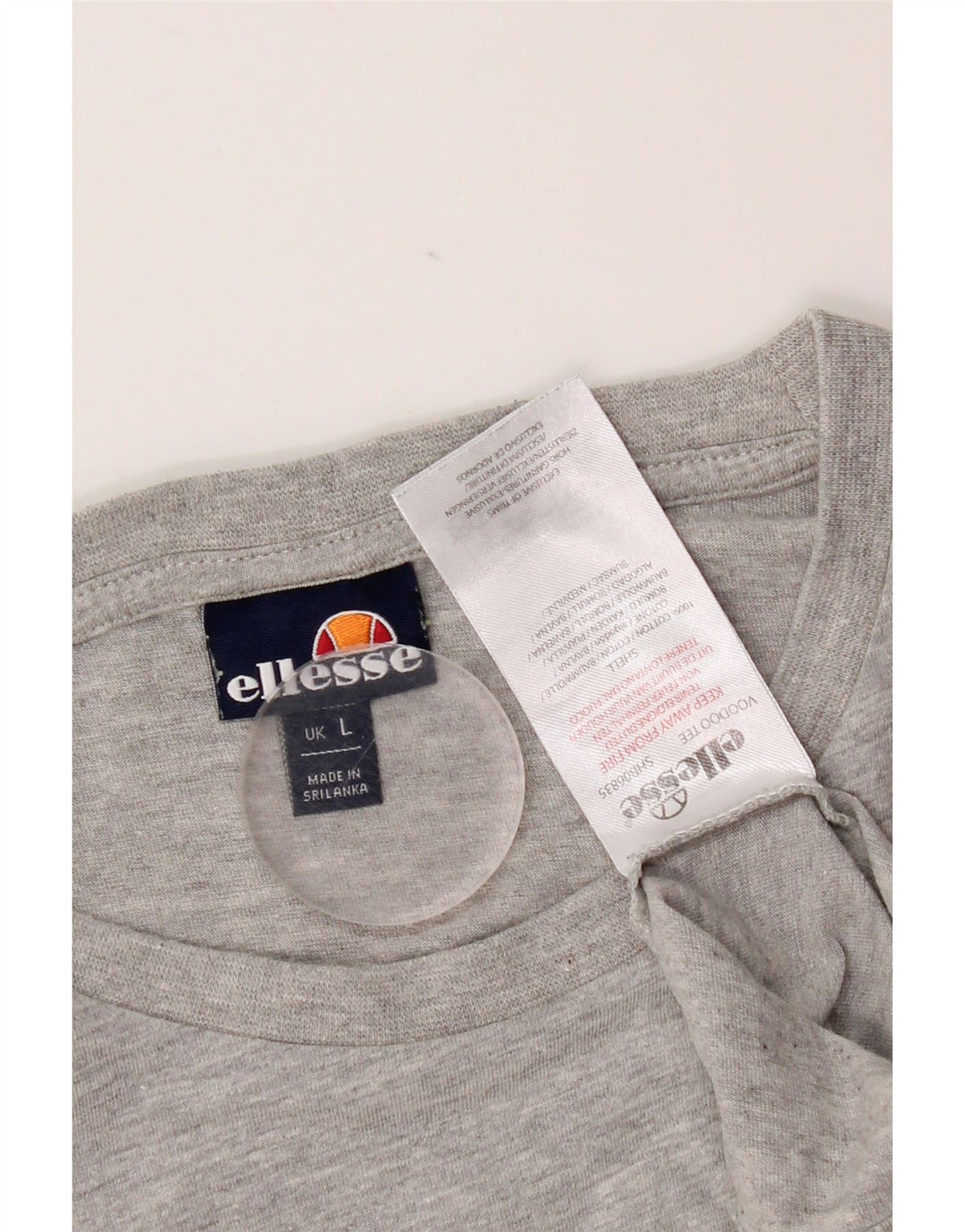 Camiseta Ellesse para hombre Top Large de algodón moteado gris