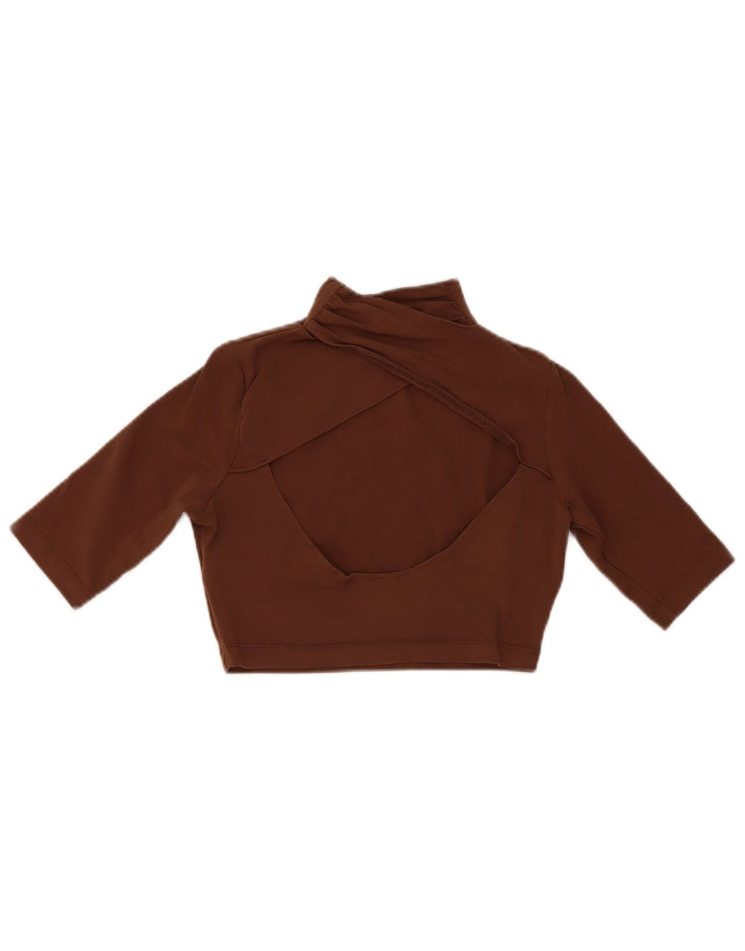 Puma Mujer Crop Top UK 10 Pequeño Algodón Marrón