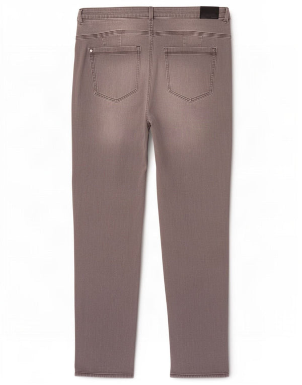 Marks & Spencer Vaqueros Rectos para Mujer UK 20 2XL W38 L30 Algodón Gris