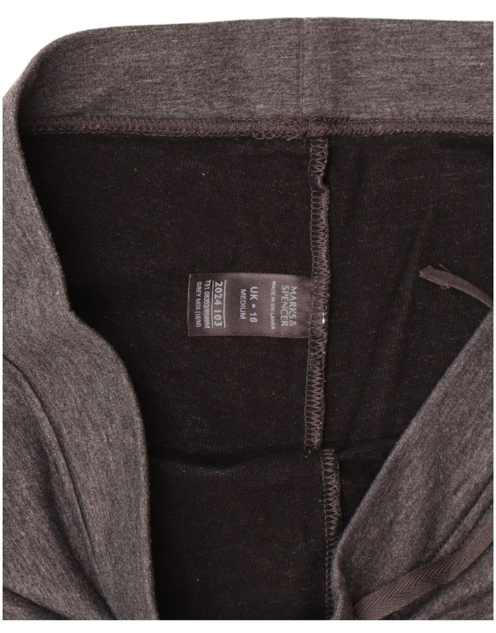 Marks & Spencer Pantalones de Chándal para Mujer UK 46 Grande Gris Algodón