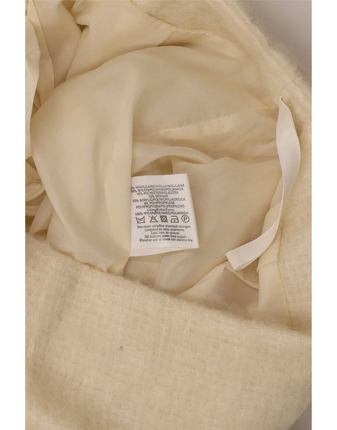 Topshop Minifalda de punto para mujer UK 12 Medium W28 Lana beige
