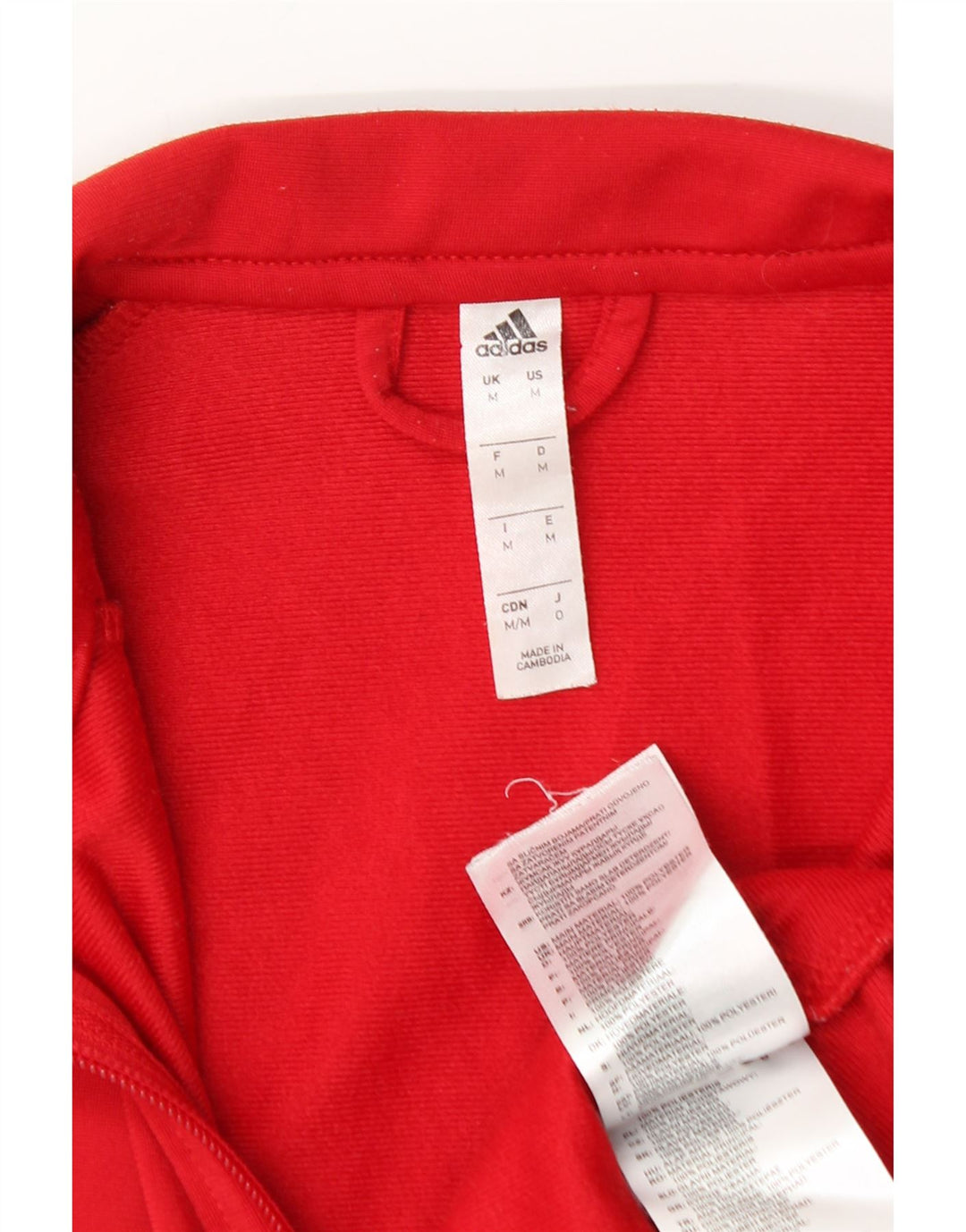 Adidas Hombre Chándal Top Chaqueta Mediano Rojo Poliéster