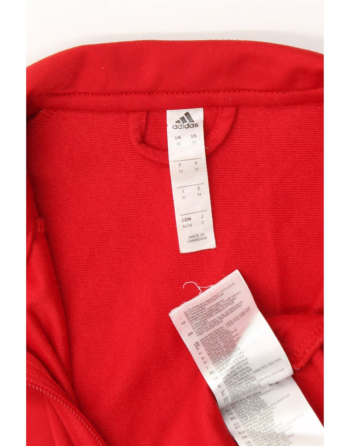 Adidas Hombre Chándal Top Chaqueta Mediano Rojo Poliéster