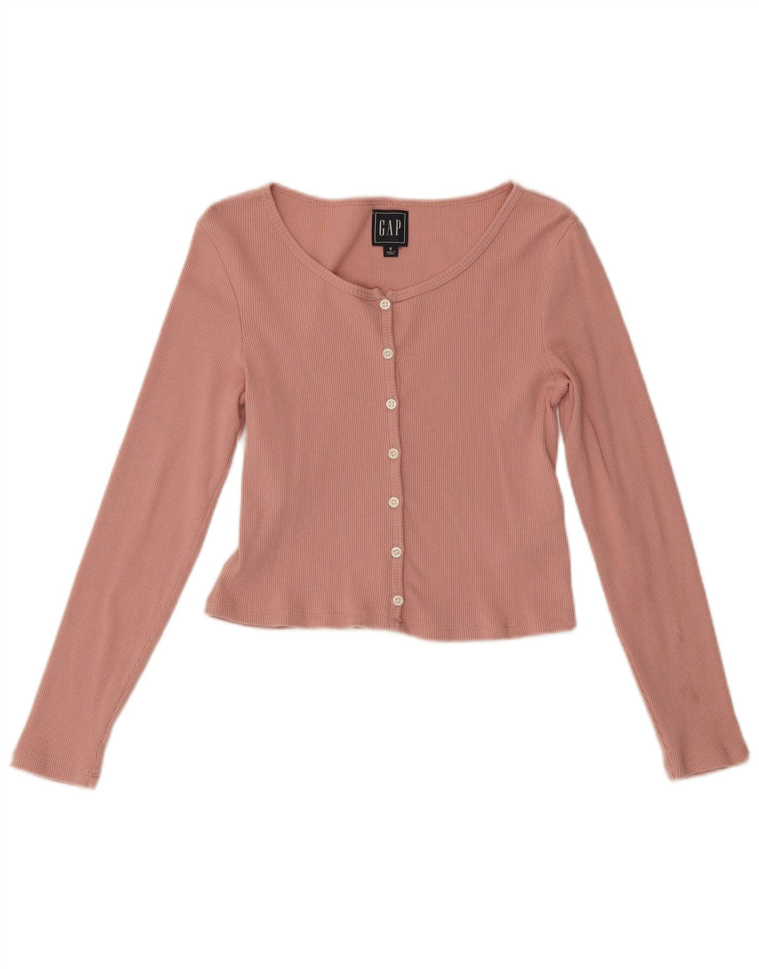 Gap Top corto para mujer de manga larga UK 8 Small Pink Cotton
