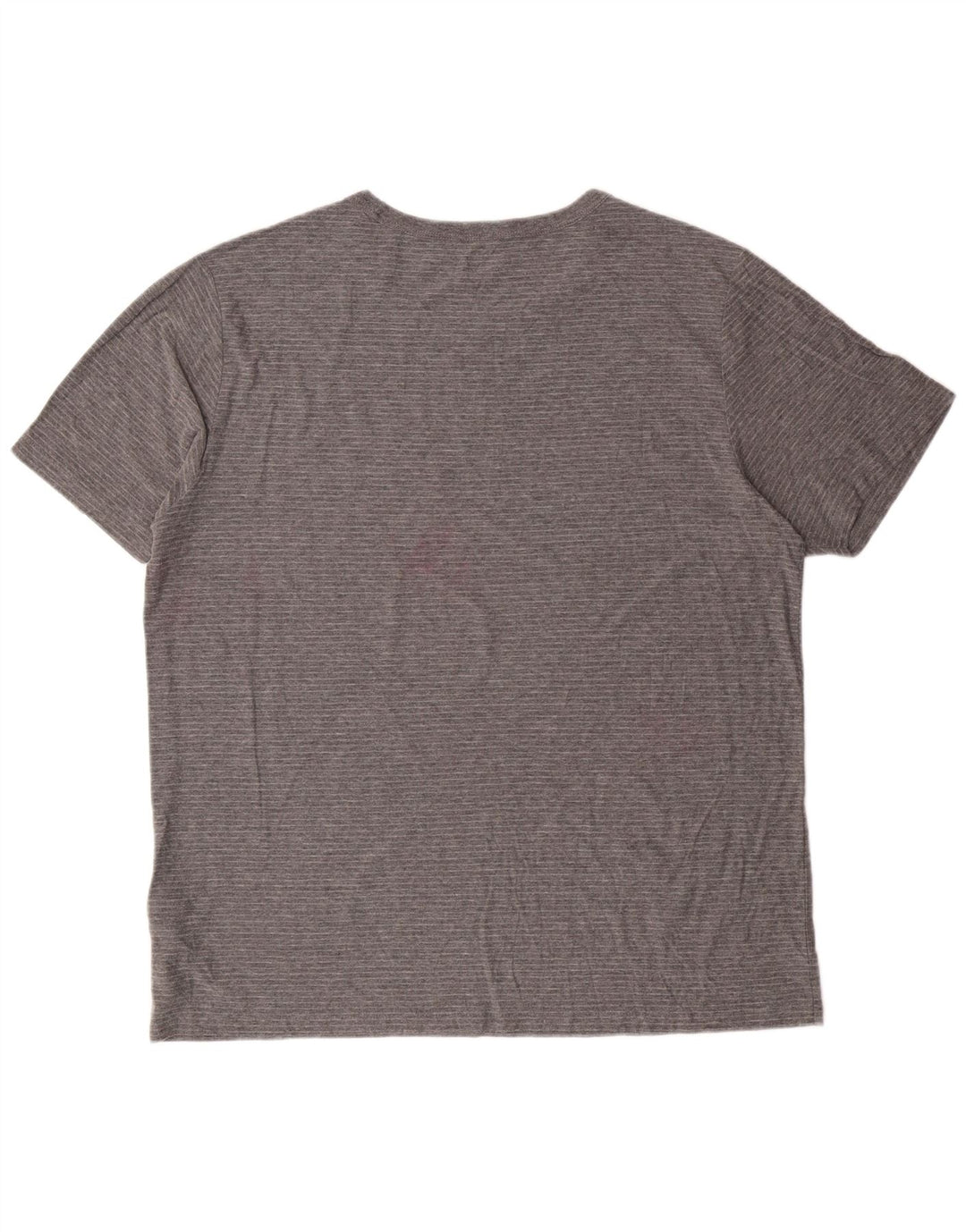 ALL SAINTS Camiseta para hombre 2XL Algodón a rayas gris