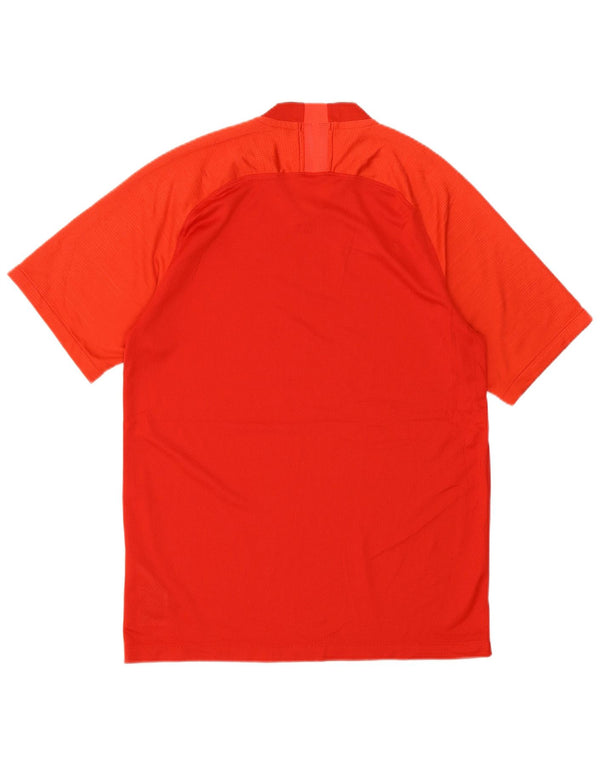 Camiseta Nike Dri Fit para hombre Top medio rojo color block Poliéster